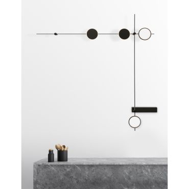 Nova Luce Magna - magnetische wandstructuur - 150 x 1,5 x 12 cm - zandzwart