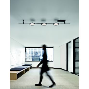 Nova Luce Libo - lichtpunt magnetisch railsysteem - Ø 16 x 6 cm - 15W LED incl. - zandzwart