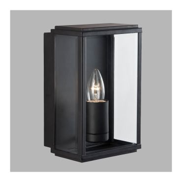 Searchlight Box - buiten wandverlichting - 16 x 16 x 25 cm - IP44 - zwart