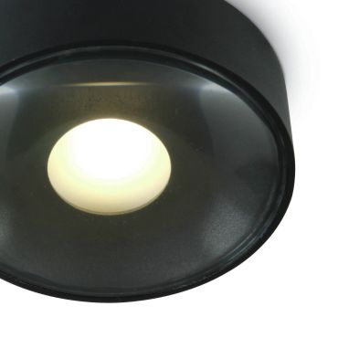 ONE Light Indoor/Outdoor Light Points - buiten plafondverlichting - Ø 10,7 x 3,7 cm - 6W dimbare LED incl. - IP65 - zwart
