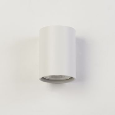 Searchlight Round - wandlamp - Ø 6,5 x 10 cm - wit