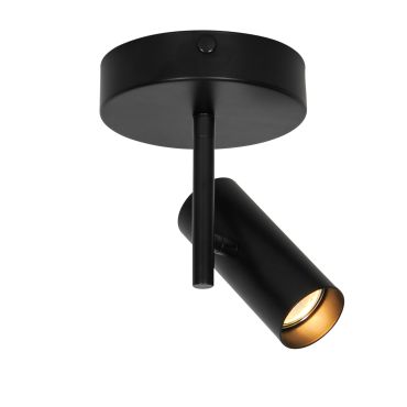 Nordlux Jerome - opbouwspot - Ø 5,5 x 19,5 cm - zwart