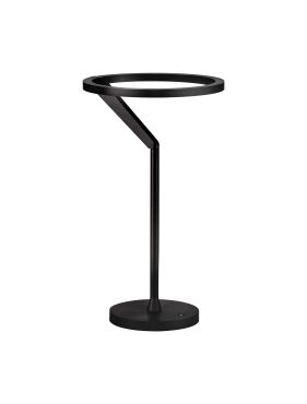Nova Luce Tilia - tafellamp - Ø 22 x 38 cm - 16W dimbare LED incl. - zandzwart