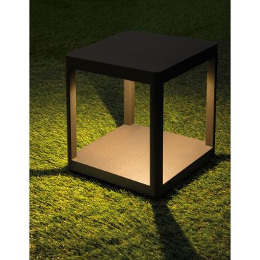 Nova Luce Surf - sokkellamp - 23 cm - 10W LED incl. - IP65 - antraciet