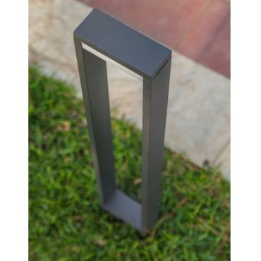 Nova Luce Lugo - tuinpaal - 6 x 15 x 50 cm - 10W LED incl. - IP54 - donkergrijs
