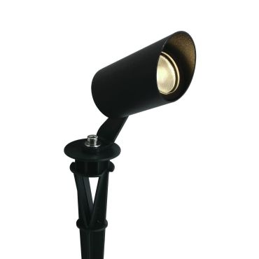 ONE Light LED Garden Spots - grondspot op piek - 7,5 x 4,5 x 6,7 cm - 3W dimbare LED incl. - IP67 - zwart