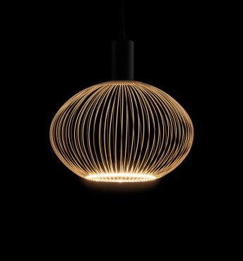 Segula Floating Globe Filo LED Oval - Ø 30 cm - E27 - 6W dimbaar - 2200K - woestijnzand