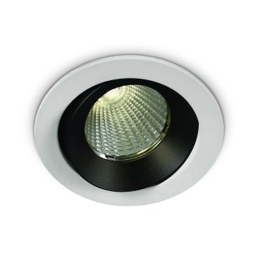 ONE Light COB Dark Light Range - inbouwspot - Ø 85 mm, Ø 72 mm inbouwmaat - 12W dimbare LED incl. - IP65 - wit