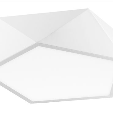 Nova Luce Darius - plafondverlichting - 40 x 40 x 10 cm - mat wit