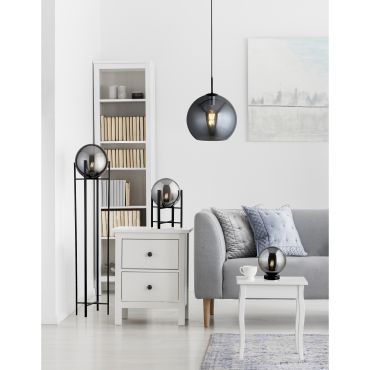 Searchlight Amsterdam - staanlamp - Ø 33 x 159 cm - zwart