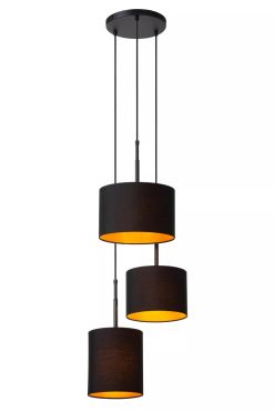 Lucide Maya - hanglamp 3L - Ø 46 x 177 cm - zwart
