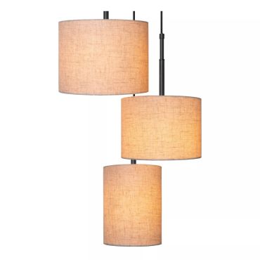 Lucide Maya - hanglamp 3L - Ø 46 x 177 cm - beige