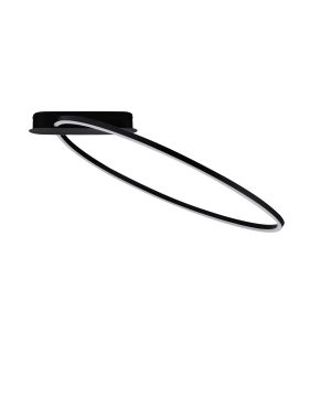 Nova Luce Kiklos - plafondlamp - Ø 64 x 30 cm - 30W dimbare LED incl. - zandzwart