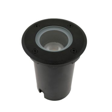Lichtkoning Hades - ronde grondspot voor buiten - Ø 110 mm, Ø100 mm inbouw - IP67 - zwart