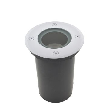 Lichtkoning Hades - ronde grondspot voor buiten - Ø 110 mm, Ø100 mm inbouw - IP67 - wit