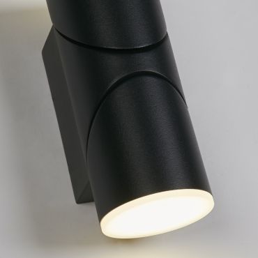 Searchlight Soho - buiten wandlamp - 7 x 17 cm - 12W LED incl. - IP65 - zwart