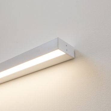 Lichtkoning Wall Line - wandlamp - 3,3 x 7 cm profiel - 19,2W LED per meter - wit - IP20