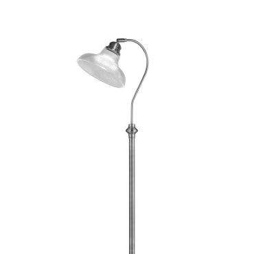 Searchlight Bistro III - staanlamp - Ø 27,5 x 141 cm - satijn zilver