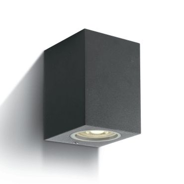ONE Light GU10 Outdoor Cube Lights - buiten wandverlichting - 7 x 7,7 x 10 cm - IP65 - antraciet