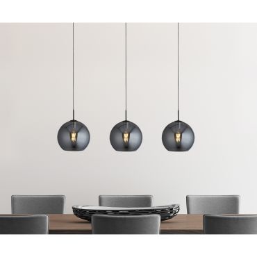 Searchlight Amsterdam - hanglamp - 120 x 30 x 240 cm - zwart
