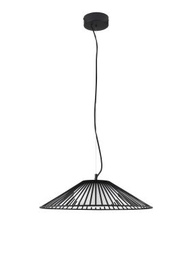 Nova Luce Brume - hanglamp - Ø 50 x 148 cm - 15W LED incl. - mat zwart