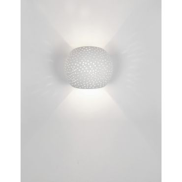Nova Luce Sandro - wandverlichting - 15 x 13 x 13 cm - wit gips