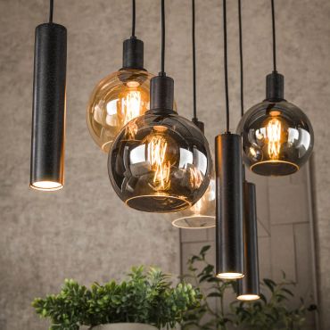 Vico Sfera Tricolore - hanglamp - 100 x 20 x 150 cm - artic zwart
