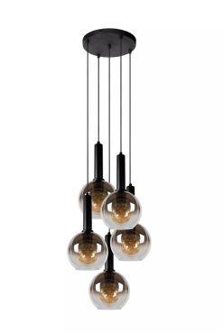 Lucide Marius - hanglamp - Ø 55 x 150 cm - gerookt zwart