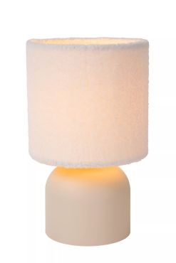 Lucide Woolly - tafellamp - Ø 16 x 28 cm - beige