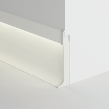KLUS Olis-k - aluminium plint profiel - 2,41 x 9 cm - wit