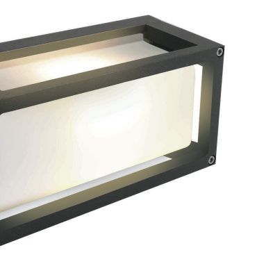 ONE Light Outdoor E27 Square - buiten wandverlichting - 25 x 9,5 x 12,5 cm - IP54 - antraciet