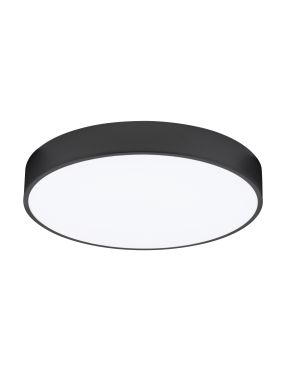 Nova Luce Hadon - plafondlamp - Ø 50 x 7 cm - zandzwart