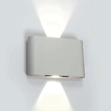 ONE Light Outdoor Slim Range - buiten wandverlichting - 18 x 4,2 x 11,5 cm - 2 x 6W LED incl. - IP54 - wit