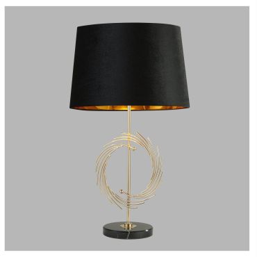 Searchlight Roman - tafellamp - 56 cm - zwart en goud