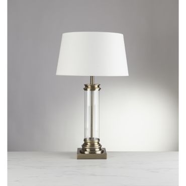 Searchlight Pedestal - tafellamp - Ø 37 x 62 cm - antiek messing