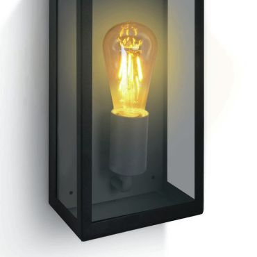 ONE Light Romantic Outdoor - buiten wandverlichting - 16 x 10 x 33 cm - IP43 - zwart