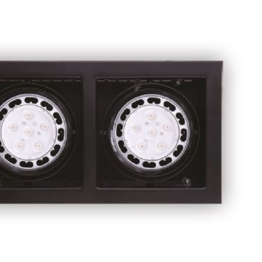 Maxlight Matrix II - inbouwspot - 345 x 185 mm, 315 x 150 mm inbouwmaat - zwart