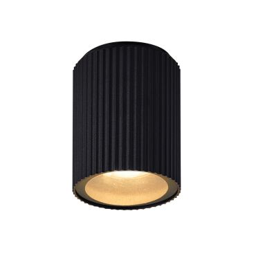 Nordlux Kyklop Ripple - buiten plafondlamp - Ø 8,6 x 10,5 cm - zwart