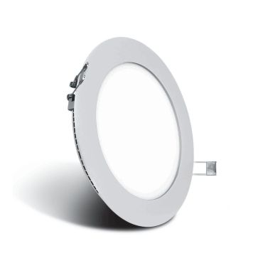 ONE Light Round Recessed Panels - inbouw plafondverlichting - Ø 22,3 x 2,2 cm - 18W LED incl. - IP40 - wit - warm witte lichtkleur