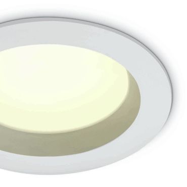ONE Light Bathroom Downlights - inbouwspot - Ø 170 mm, Ø 140 mm inbouwmaat - 18W LED incl. - IP54 - wit - warm witte lichtkleur
