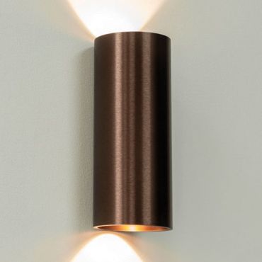 Artdelight Brody2 - wandverlichting - 7,2 x 7,2 x 18 cm - 2 x 4W dimbare LED incl. - IP54 - brons geborsteld