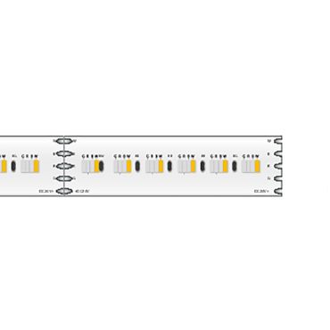 Klus LED strip - 1cm breed, 500cm lengte - 24Vdc - 15,3W LED per meter - 384 LEDs per meter - IP20 - RGBW