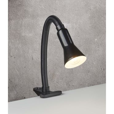 Searchlight Desk Partners - klemlamp - 30 cm - zwart