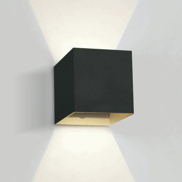 ONE Light Outdoor Wall Dark Lights - buiten wandverlichting - 11,1 x 9,5 x 11 cm - 2 x 3W LED incl. - IP54 - zwart