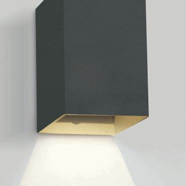 ONE Light Outdoor Wall Dark Lights - buiten wandverlichting - 9 x 6,8 x 10,7 cm - 3W LED incl. - IP54 - antraciet
