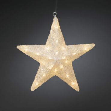 SHOWROOMMODEL - Konstsmide kerstverlichting - ster - 40 x 10 x 40 cm - IP44 - transparant