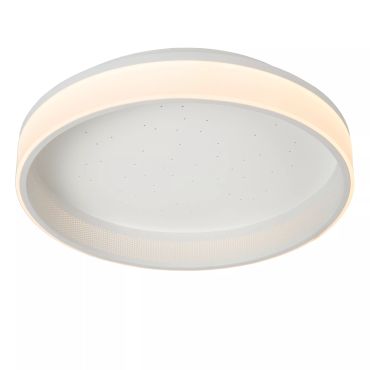 Lucide Estreja - plafondlamp met afstandsbediening - Ø 40 x 9 cm - 40W + 10W LED incl. - wit