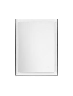 Nova Luce Deca - spiegel met verlichting - 60 x 80 x 3,5 cm - 29W LED incl. - IP44 - zandzwart en wit