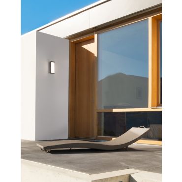 Nova Luce Keen - buiten wandverlichting - 22,5 x 6,5 x 9,5 cm - 12W LED incl. - IP65 - donkergrijs