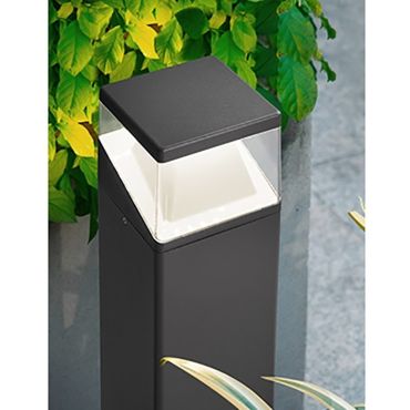 Nova Luce Lock - tuinpaal - 13,5 x 13,5 x 50 cm - 12W LED incl. - IP54 - donkergrijs